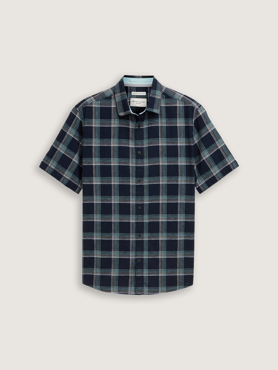 chemise à manches courtes coupe classique en lin