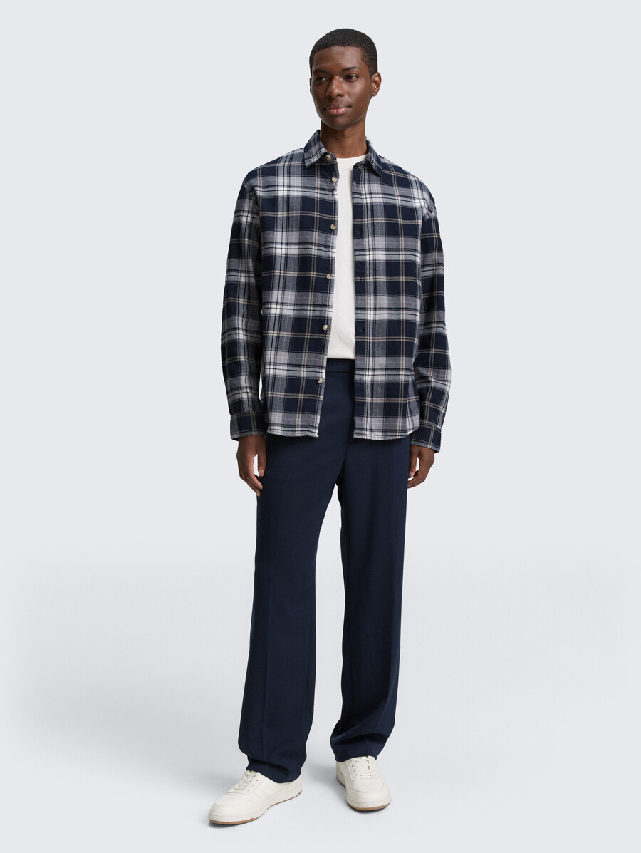 chemise coupe décontractée à carreaux