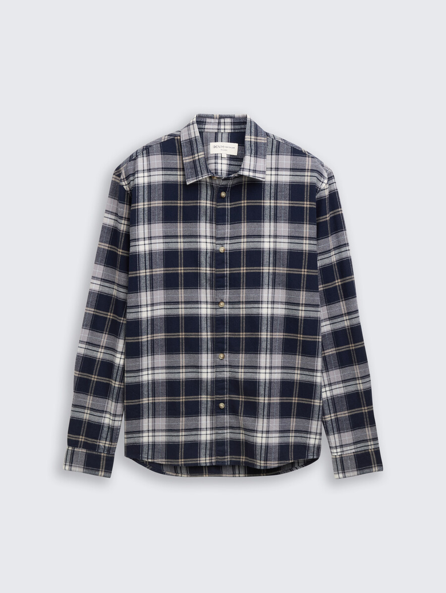 chemise coupe décontractée à carreaux