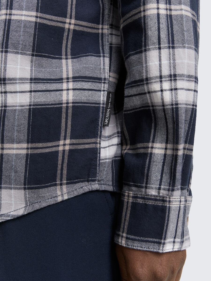chemise coupe décontractée à carreaux