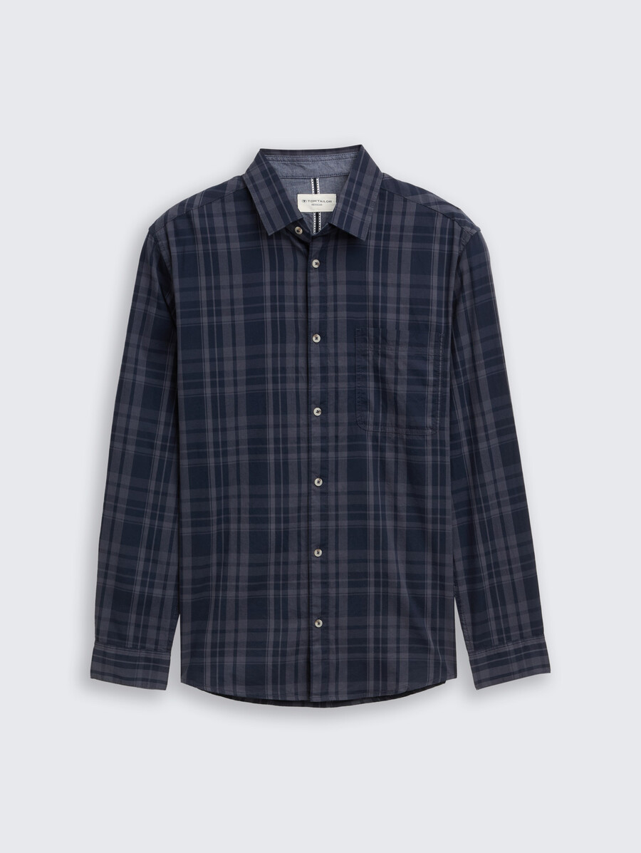 chemise coupe classique à carreaux