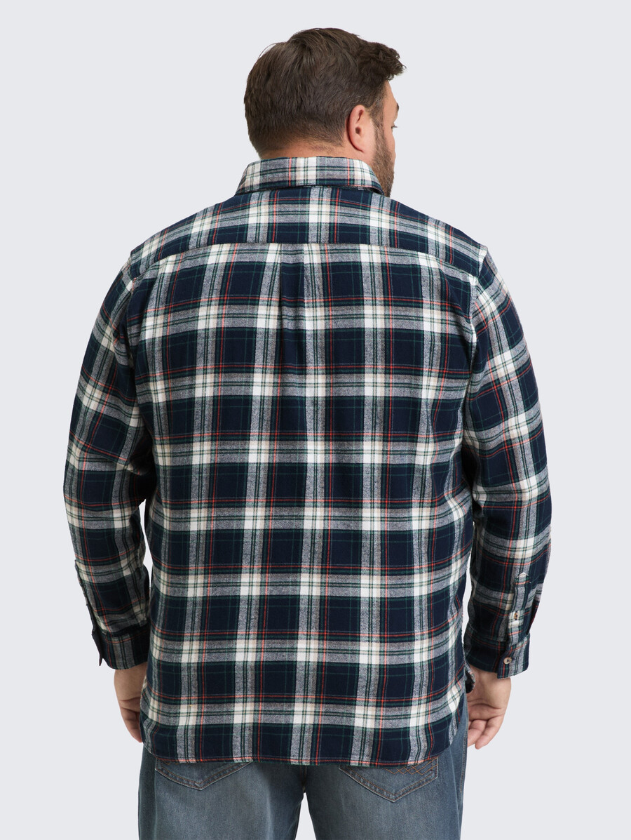 chemise en flanelle grande taille coupe confortable à carreaux