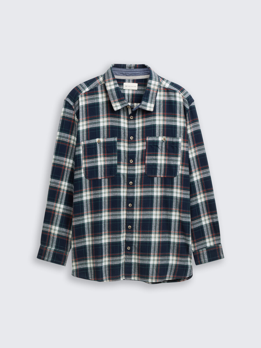 chemise en flanelle grande taille coupe confortable à carreaux