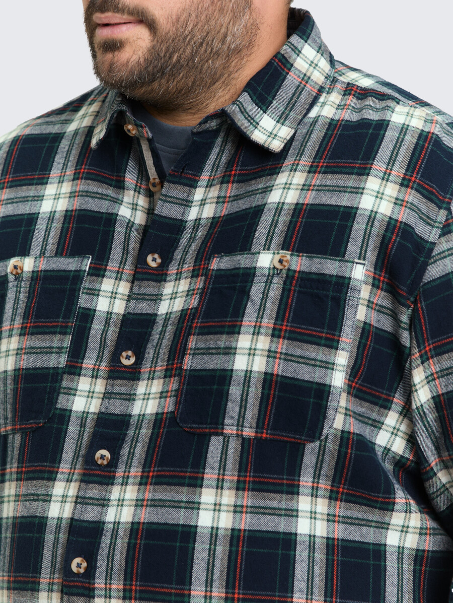 chemise en flanelle grande taille coupe confortable à carreaux