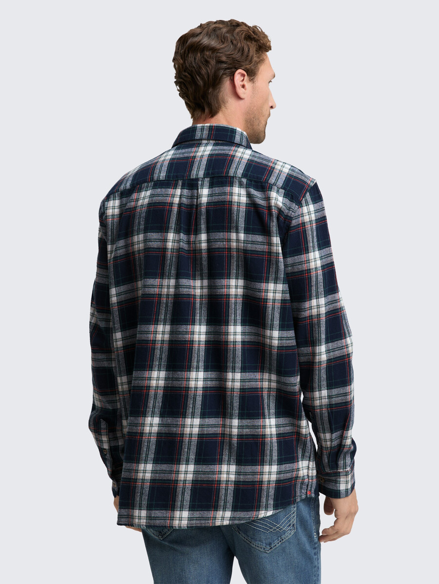 chemise en flanelle coupe confortable à motif à carreaux