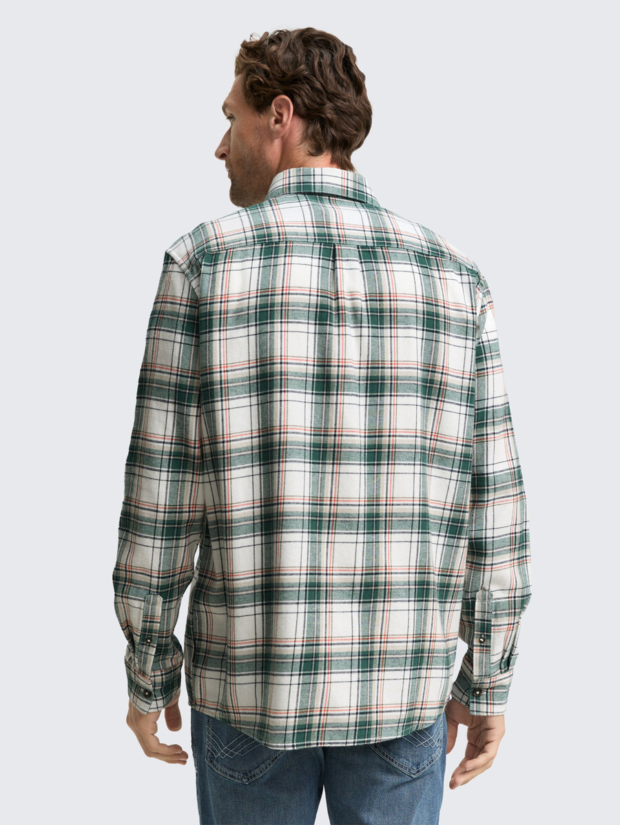 chemise en flanelle coupe confortable à motif à carreaux
