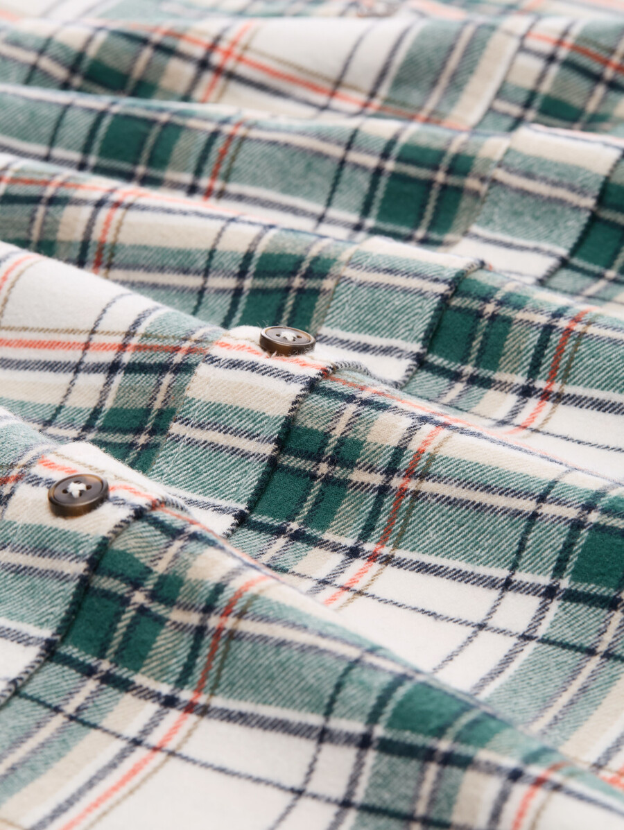 chemise en flanelle coupe confortable à motif à carreaux