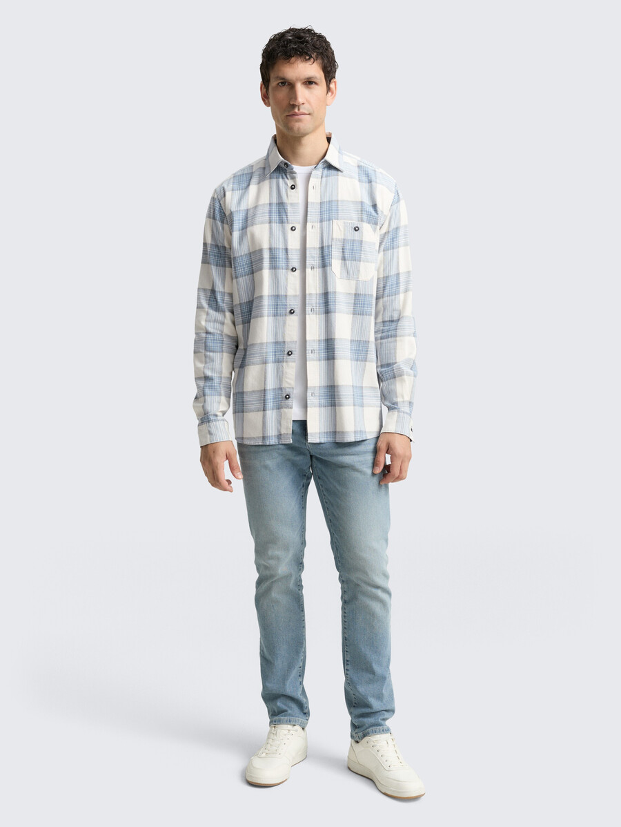 chemise confortable à motif à carreaux