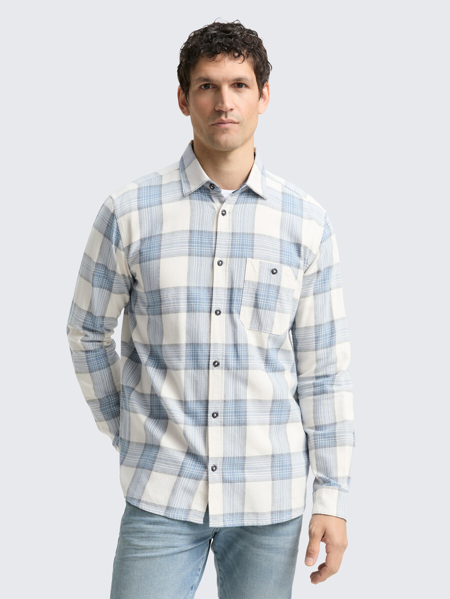 chemise confortable à motif à carreaux