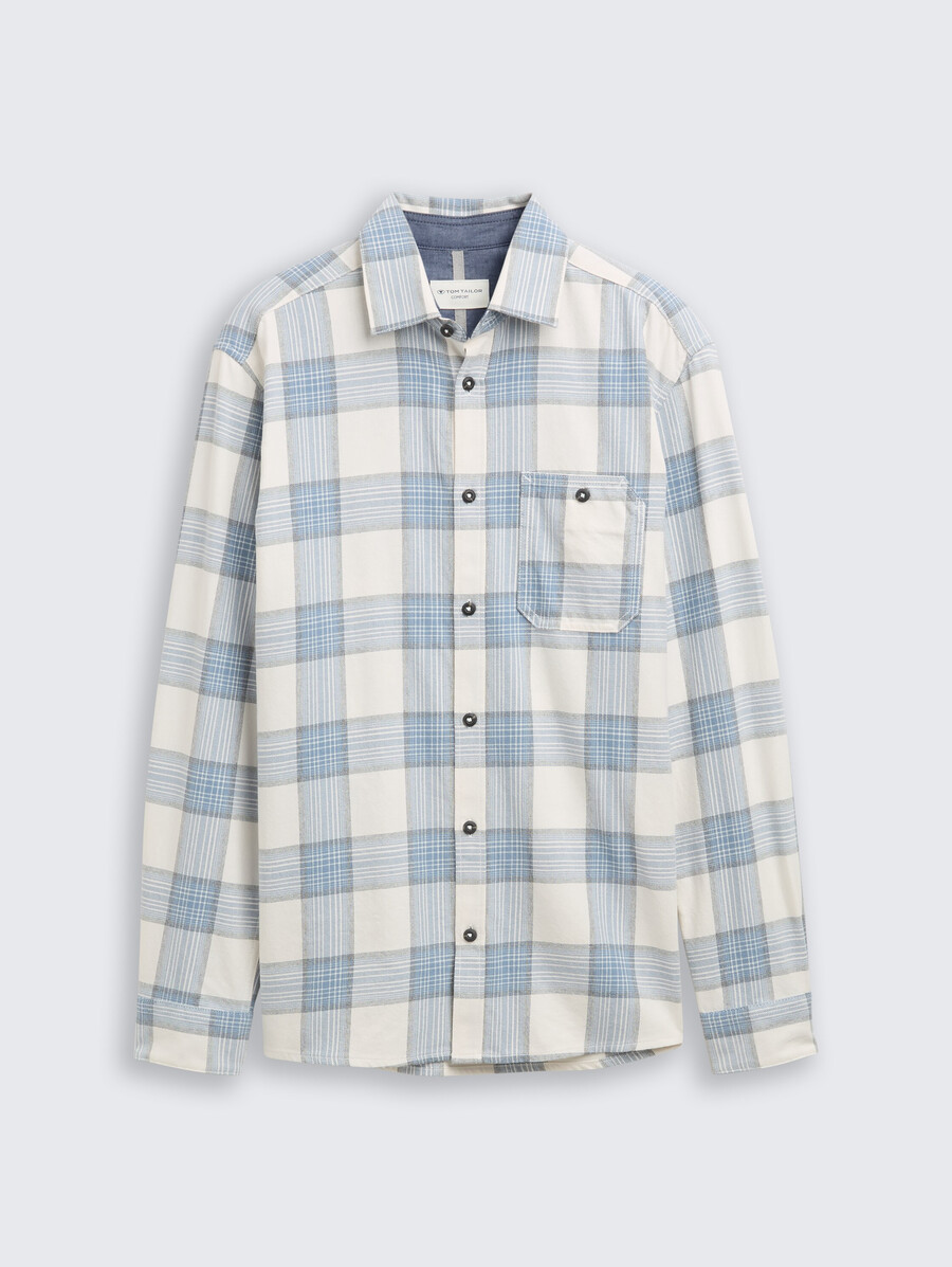 chemise confortable à motif à carreaux