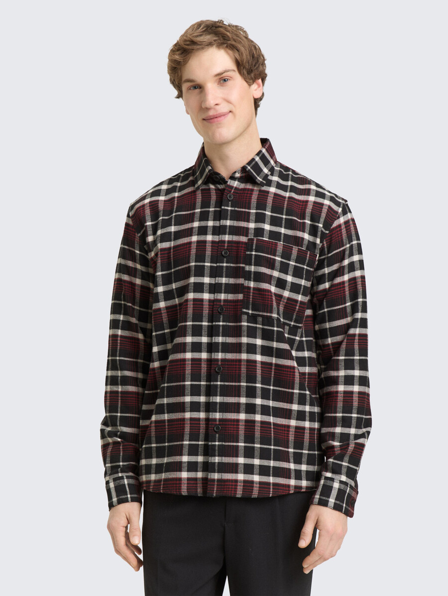 chemise coupe décontractée à carreaux