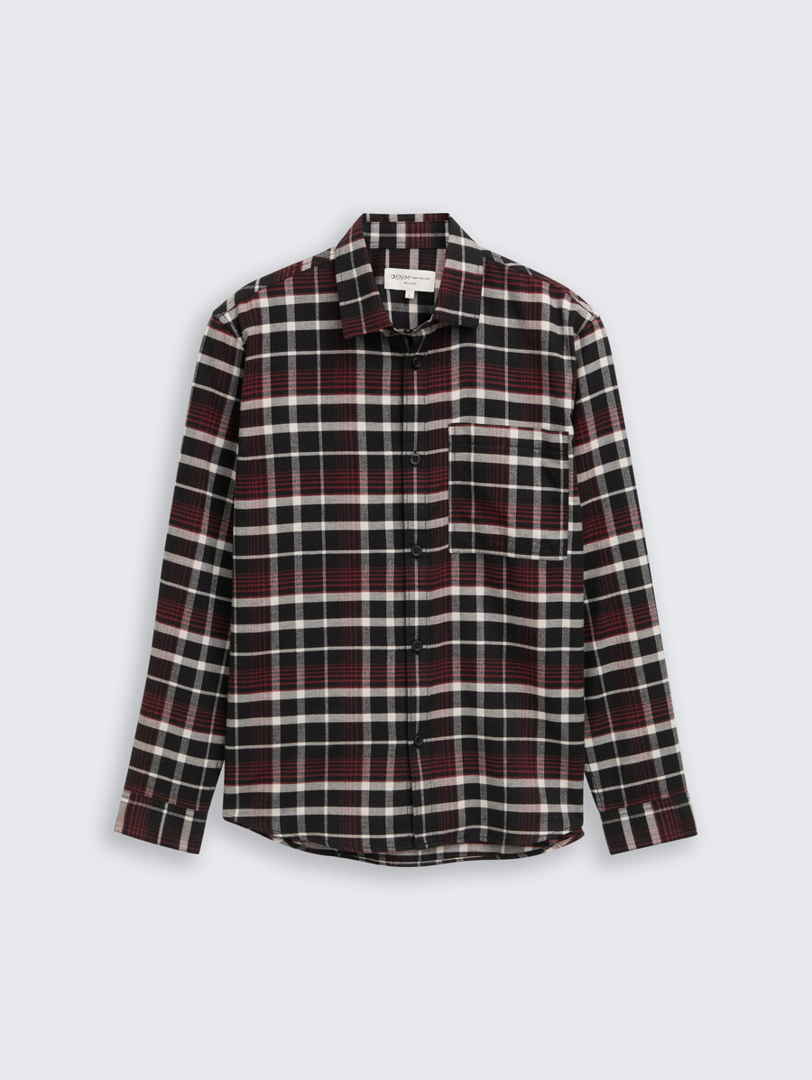 chemise coupe décontractée à carreaux