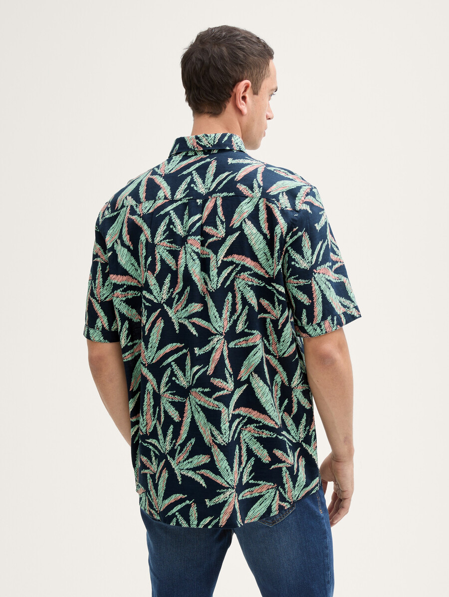 chemise confortable à imprimé palmiers