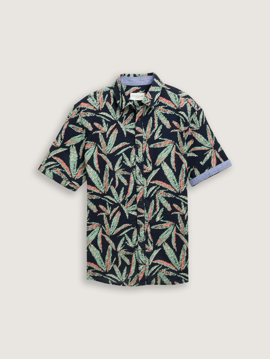 chemise confortable à imprimé palmiers