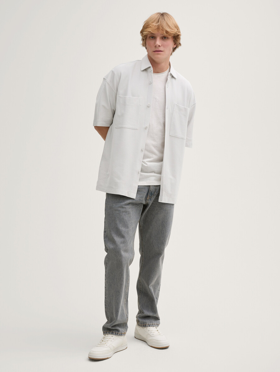 chemise oversize à manches courtes avec poches poitrine
