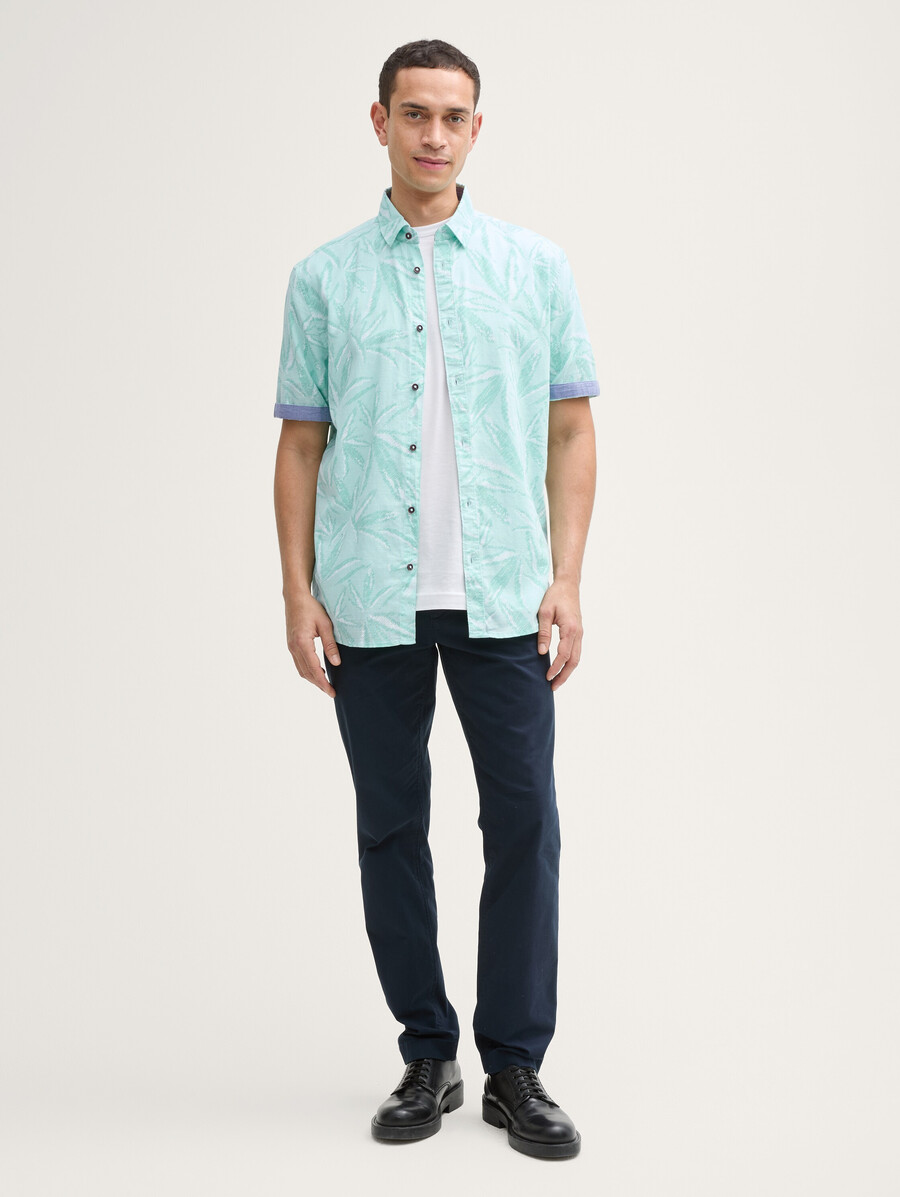 chemise confortable à imprimé palmiers