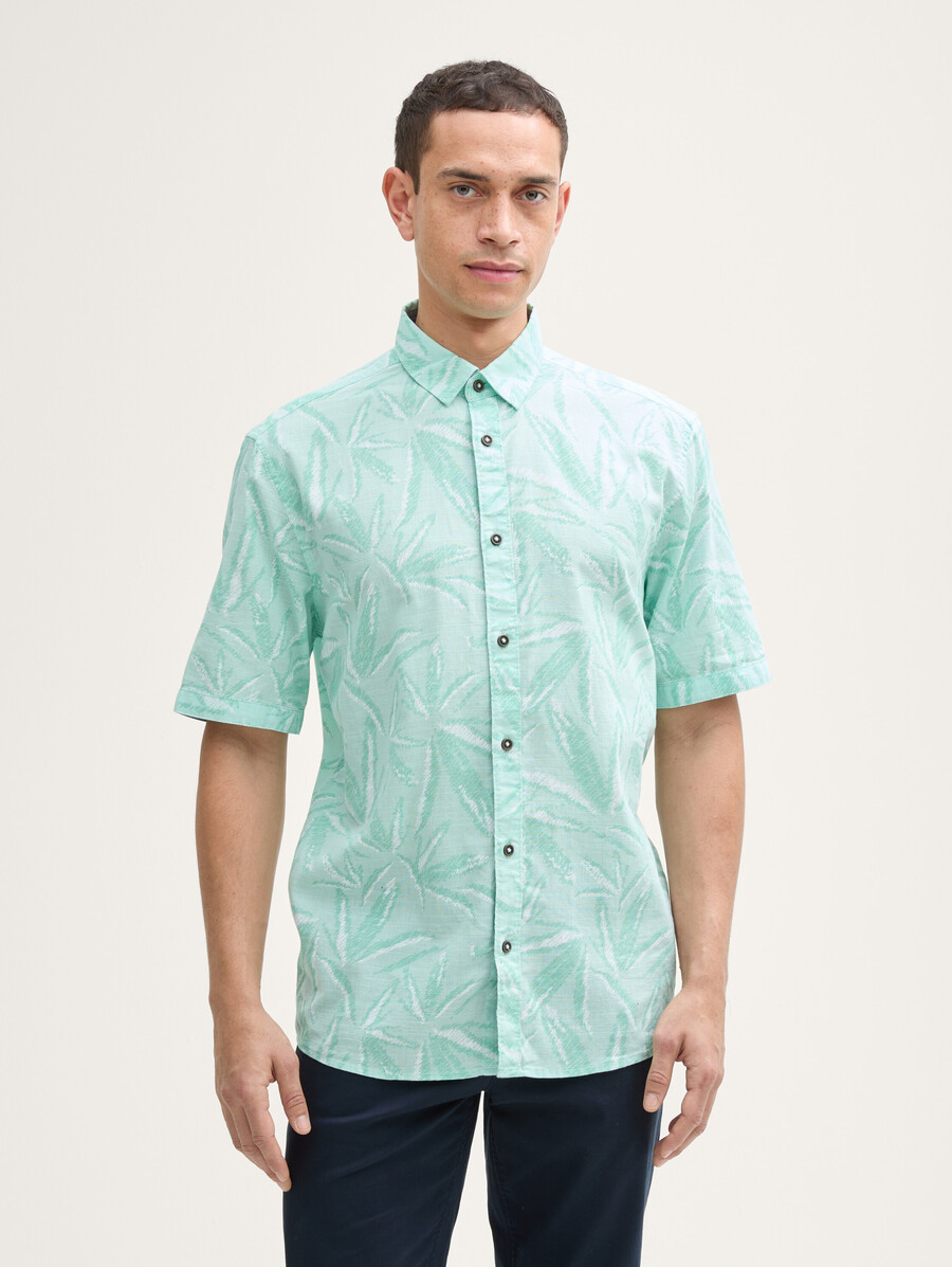 chemise confortable à imprimé palmiers