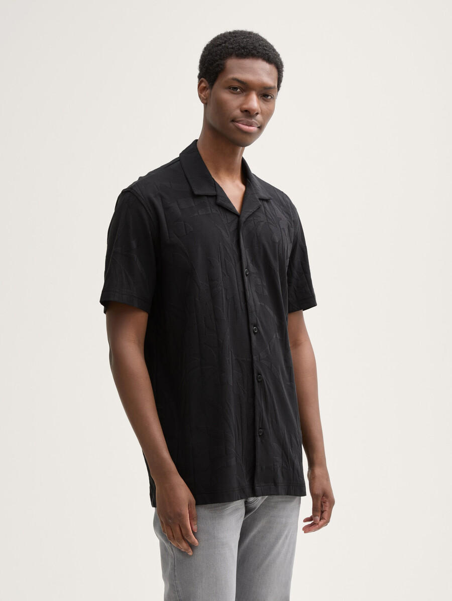chemise à manches courtes coupe décontractée style resort