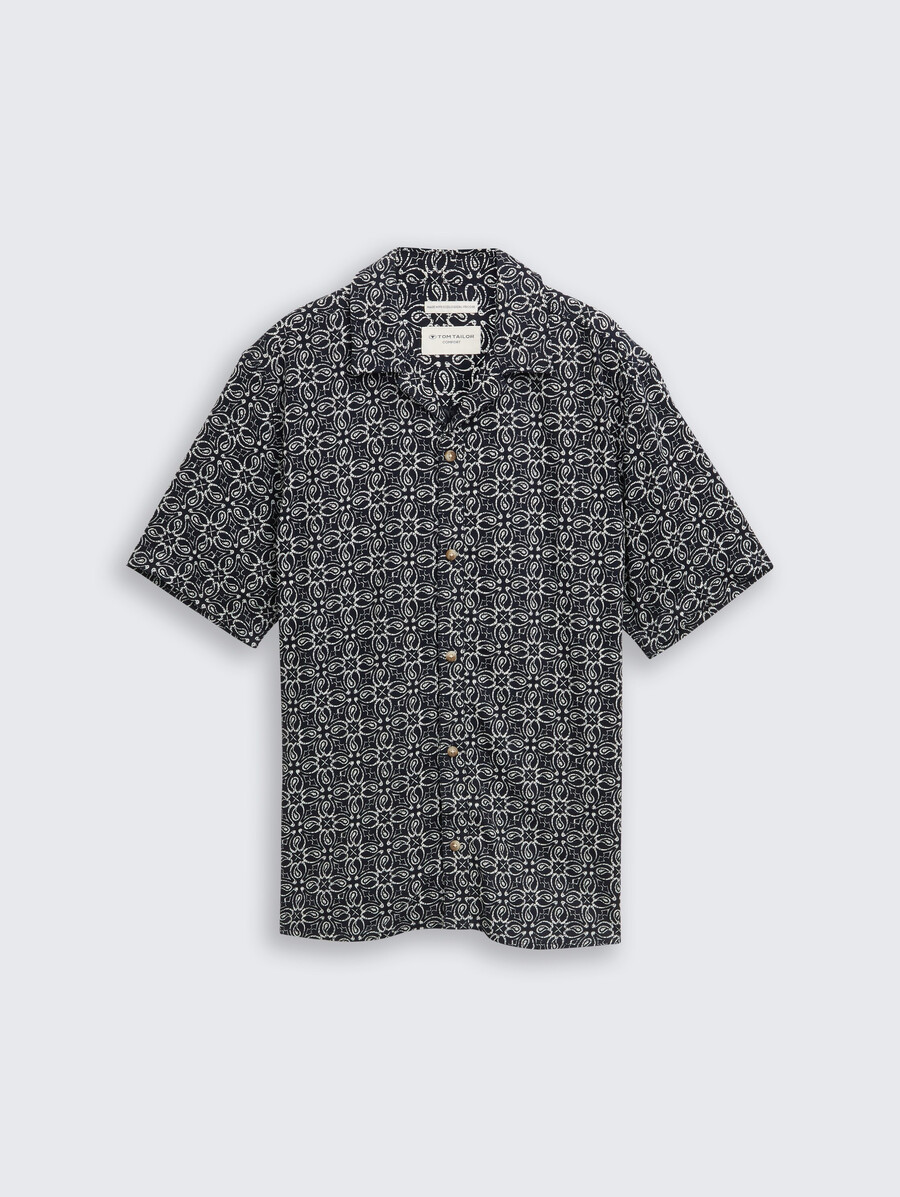 chemise à manches courtes coupe confortable style hawaïen