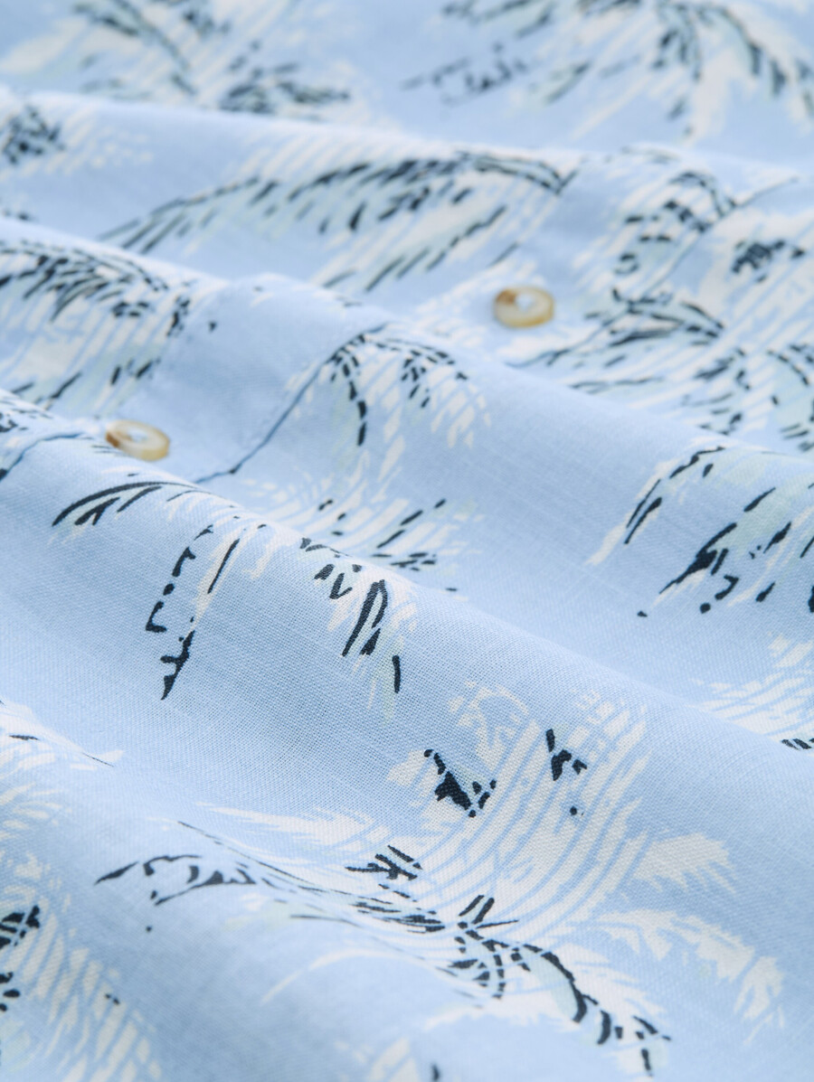 chemise à manches courtes coupe classique avec imprimé palmier