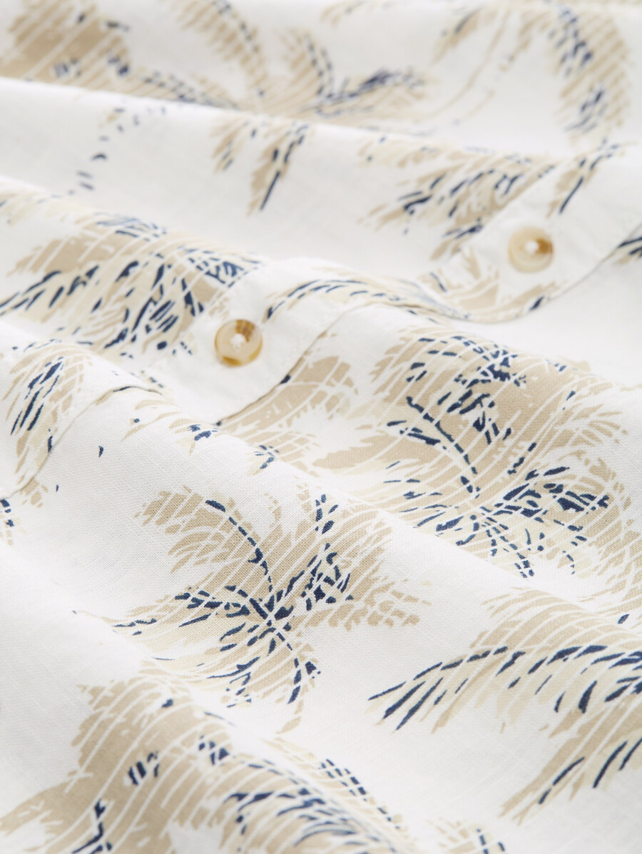 chemise à manches courtes coupe classique avec imprimé palmier