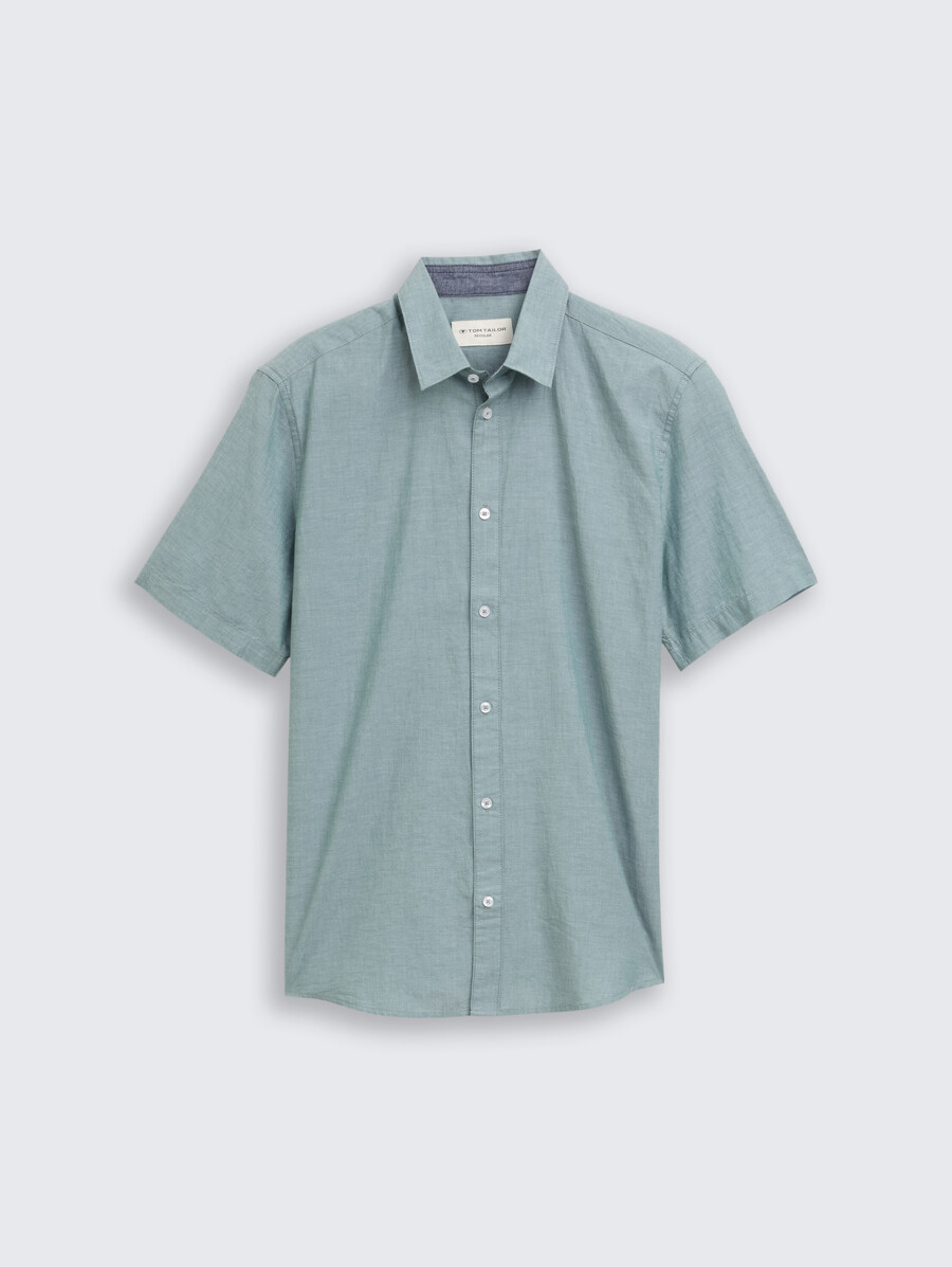 chemise en coton à manches courtes coupe classique