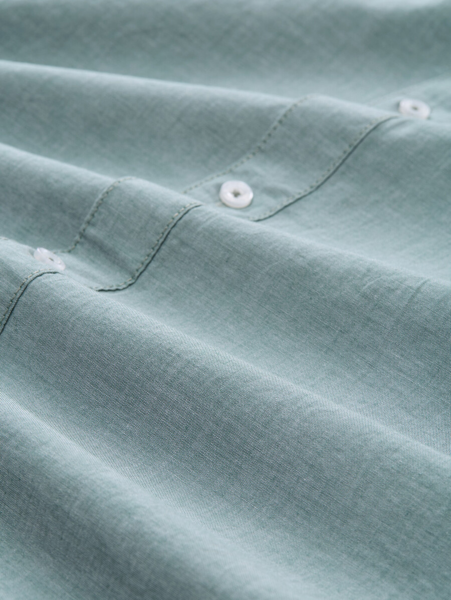 chemise en coton à manches courtes coupe classique