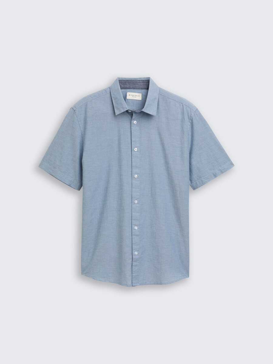 chemise en coton à manches courtes coupe classique