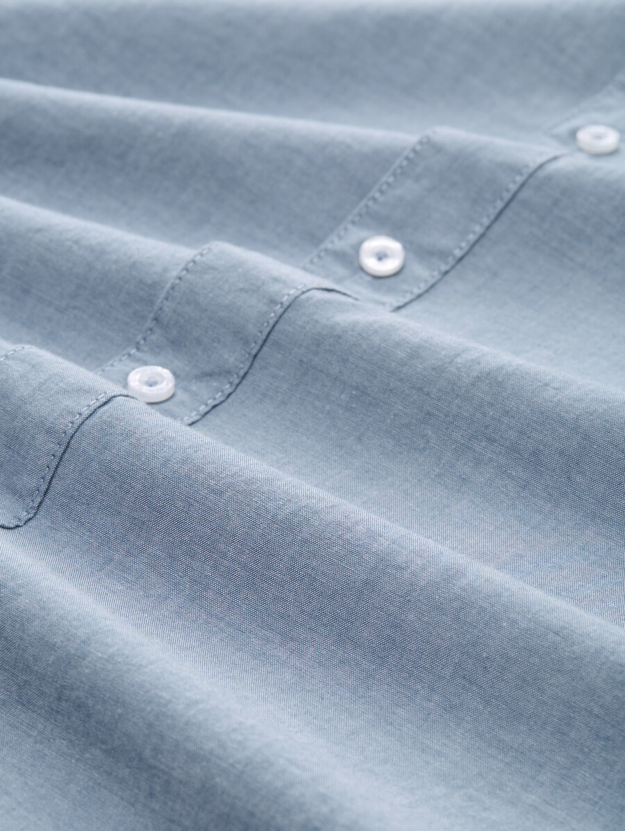 chemise en coton à manches courtes coupe classique