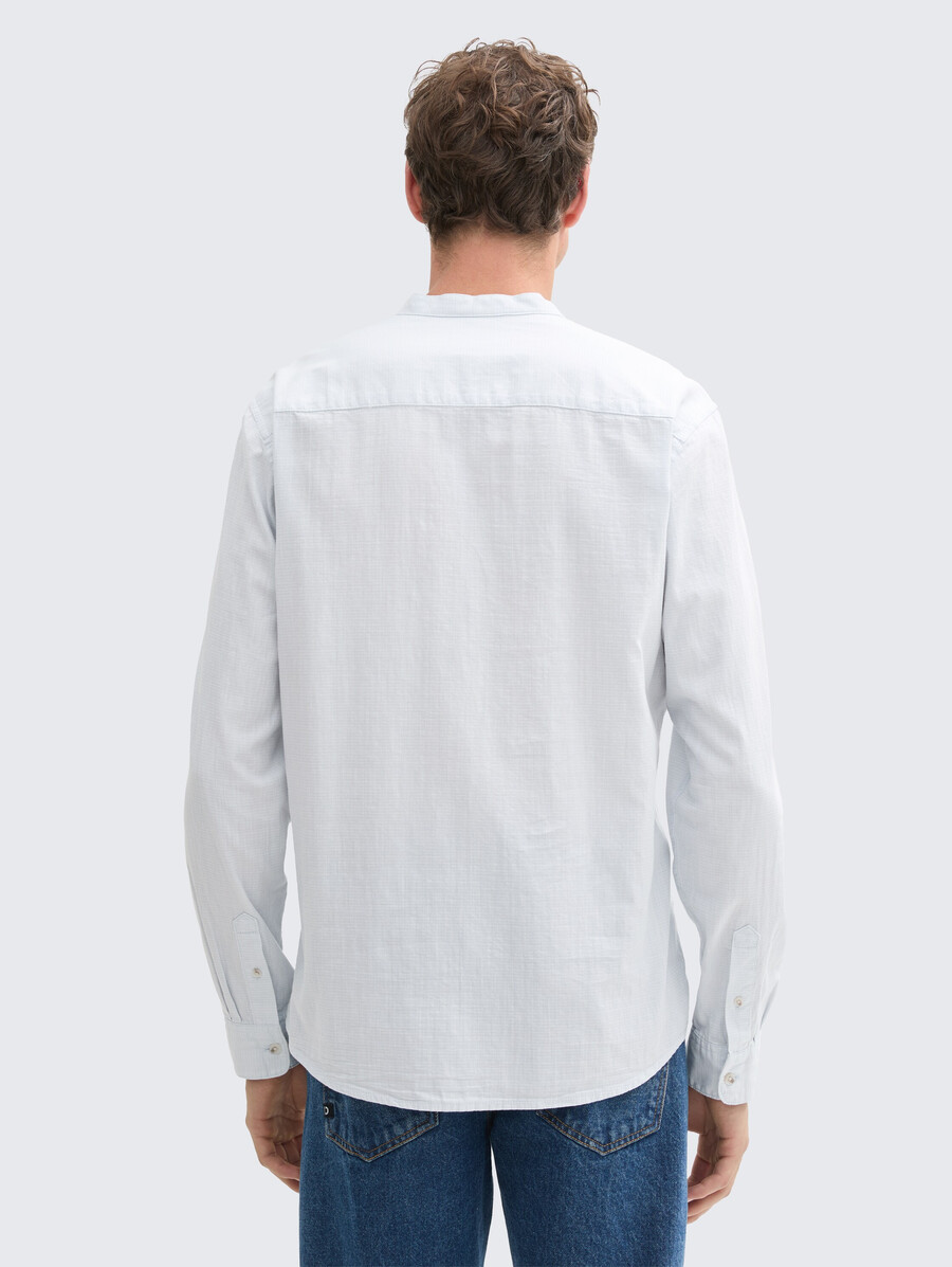 chemise coupe basique à col montant