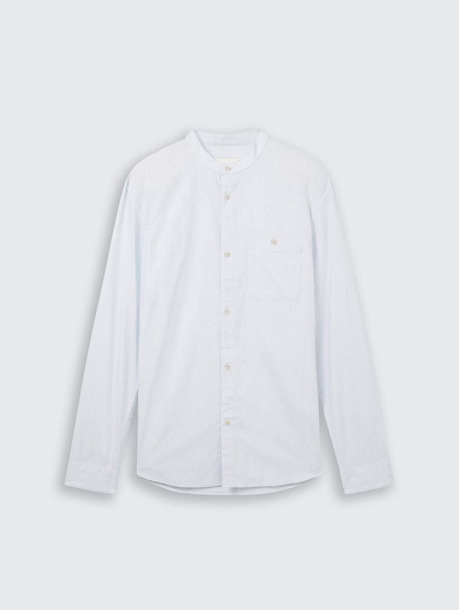 chemise coupe basique à col montant