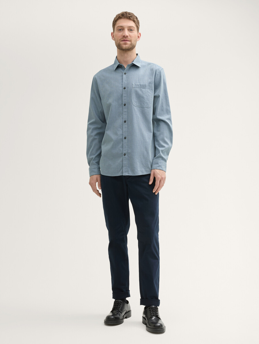 chemise imprimée avec poche poitrine