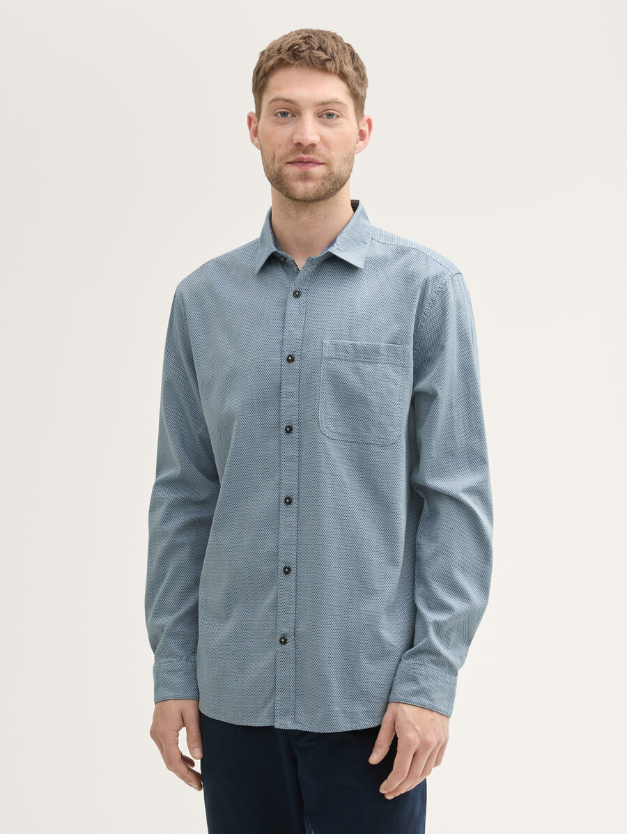 chemise imprimée avec poche poitrine