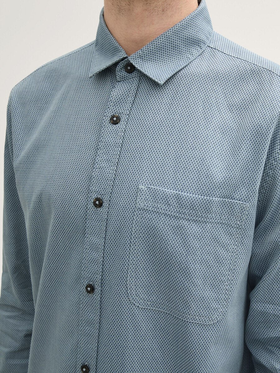 chemise imprimée avec poche poitrine