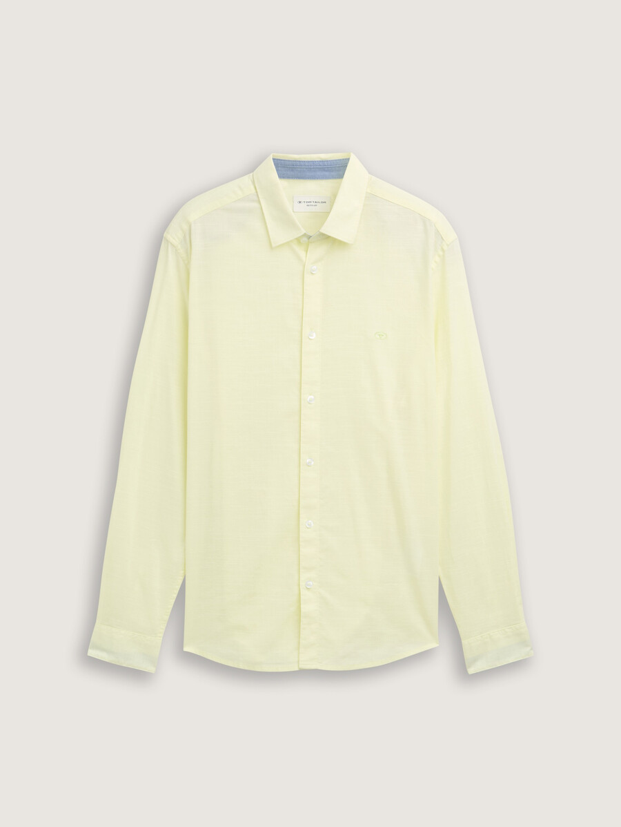 chemise coupe classique avec logo brodé