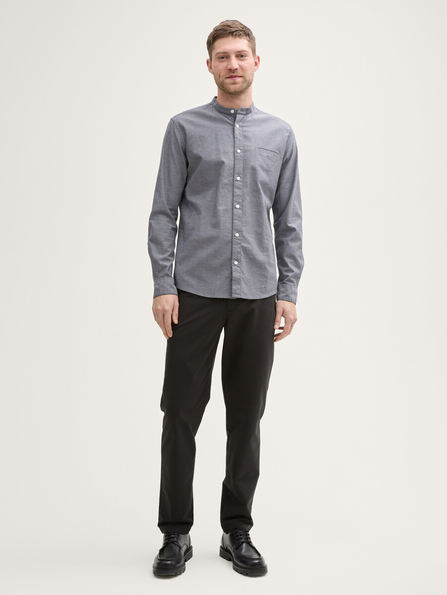 chemise oxford cintrée avec poche poitrine