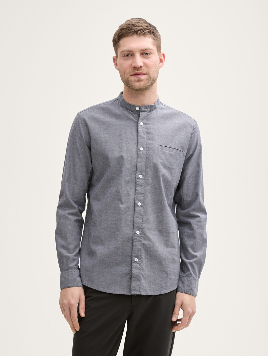 chemise oxford cintrée avec poche poitrine
