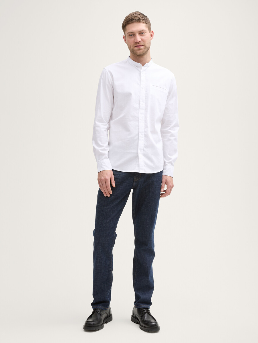 chemise oxford cintrée avec poche poitrine