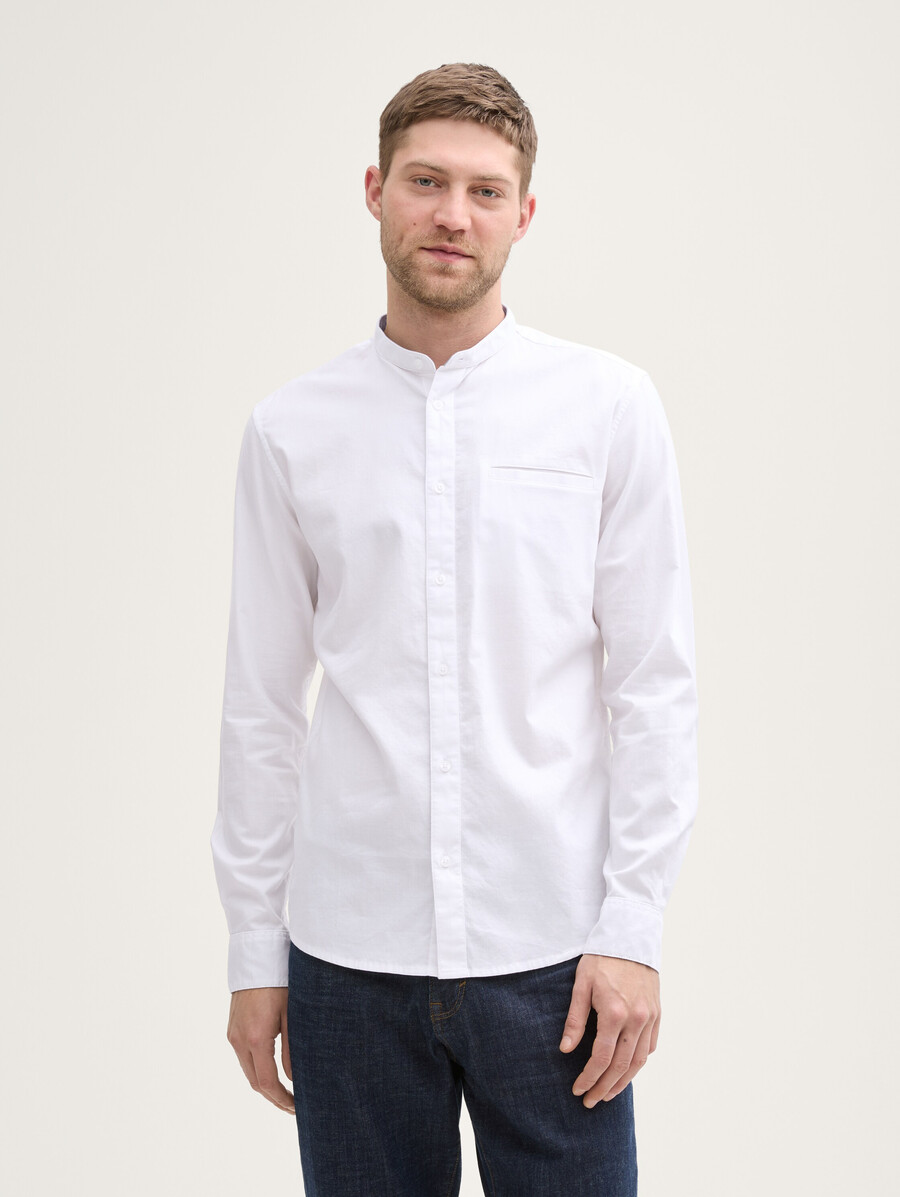 chemise oxford cintrée avec poche poitrine