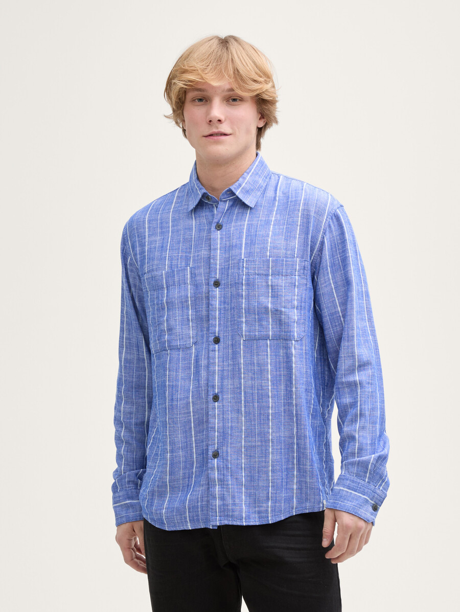 chemise coupe décontractée en lin