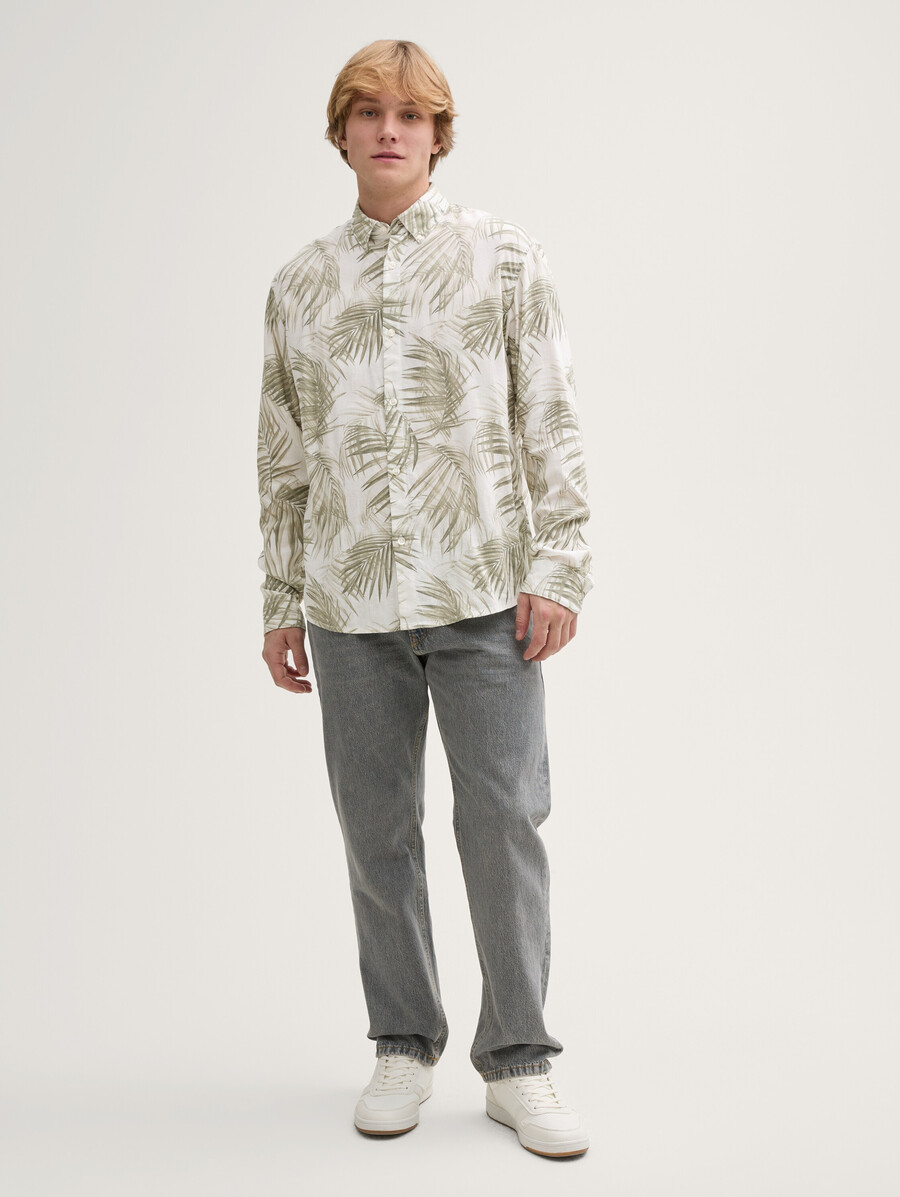 chemise coupe décontractée en lin
