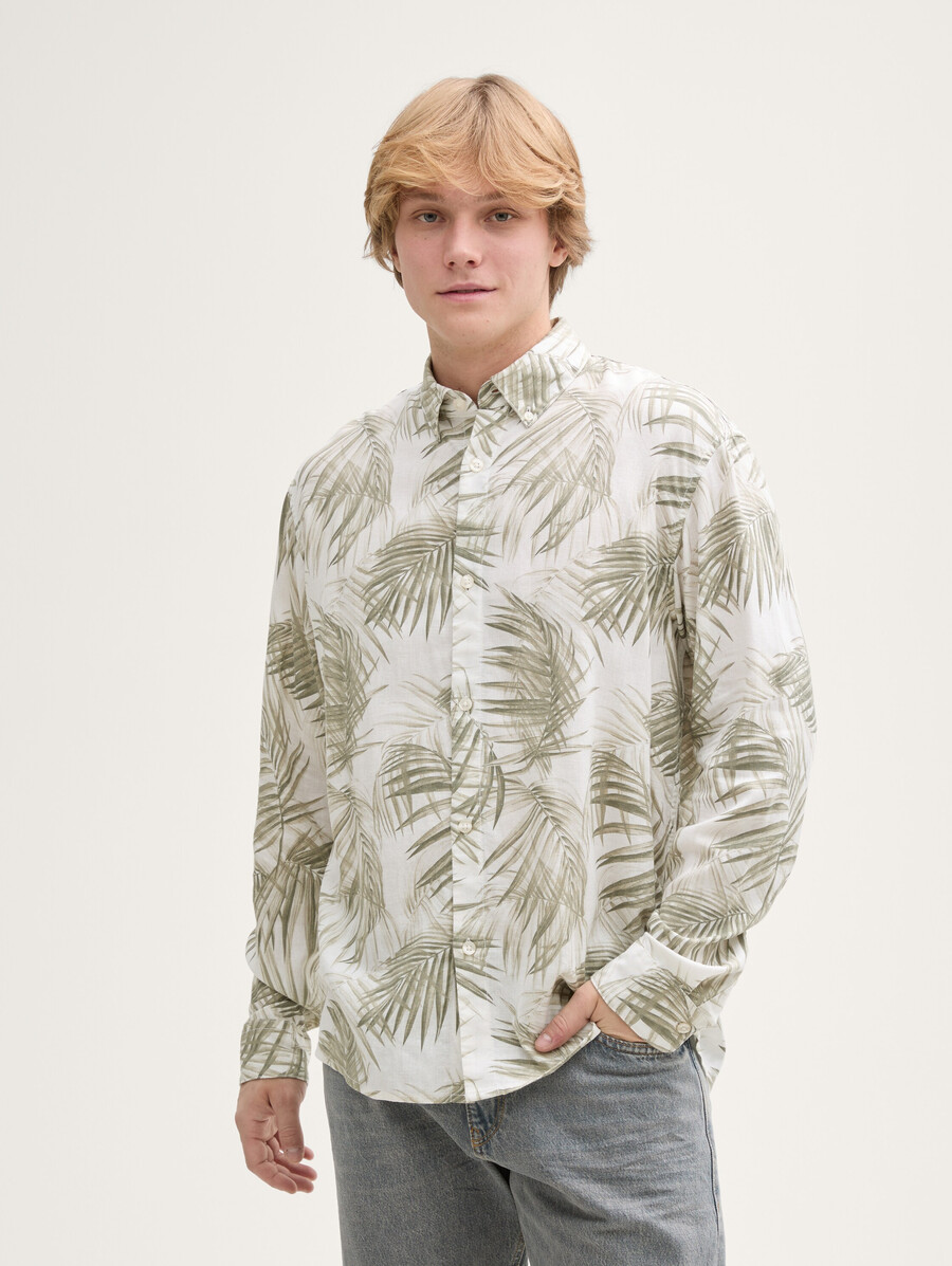 chemise coupe décontractée en lin