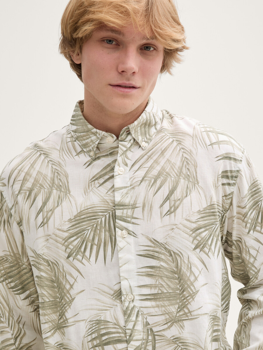 chemise coupe décontractée en lin