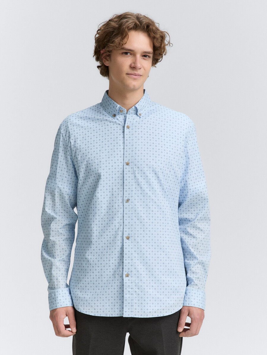 chemise cintrée à motifs