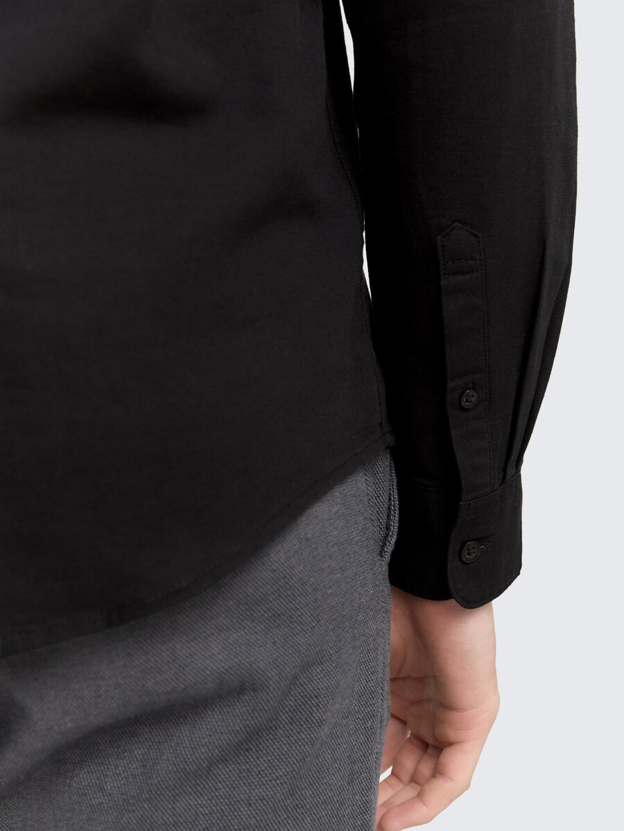 chemise coupe classique avec logo brodé
