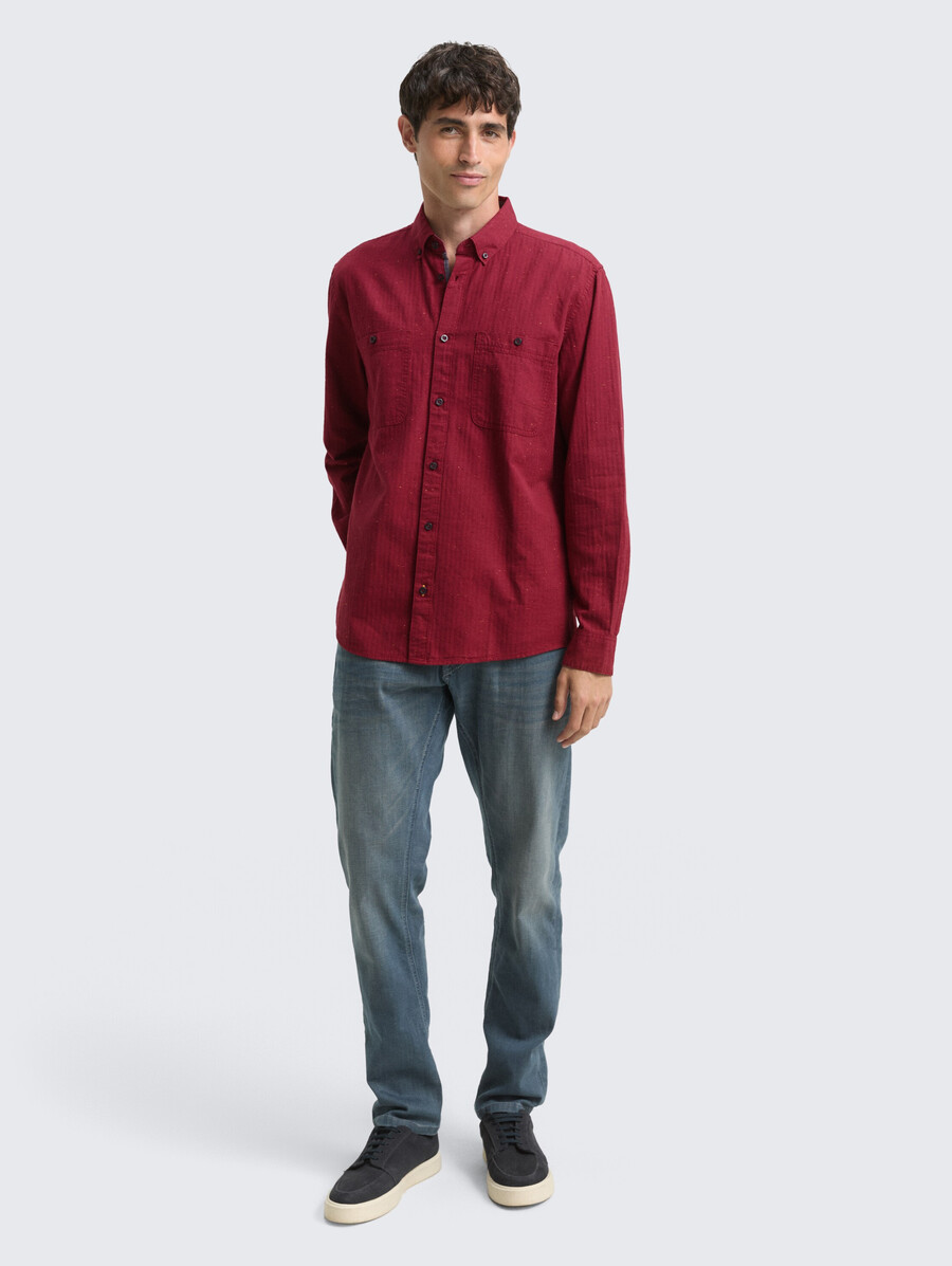 chemise coupe classique à laspect chiné
