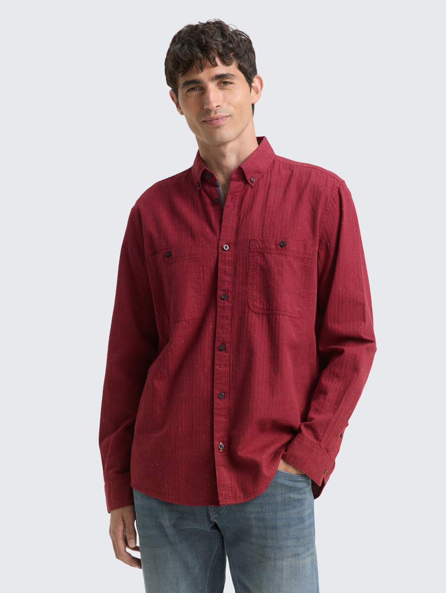 chemise coupe classique à laspect chiné