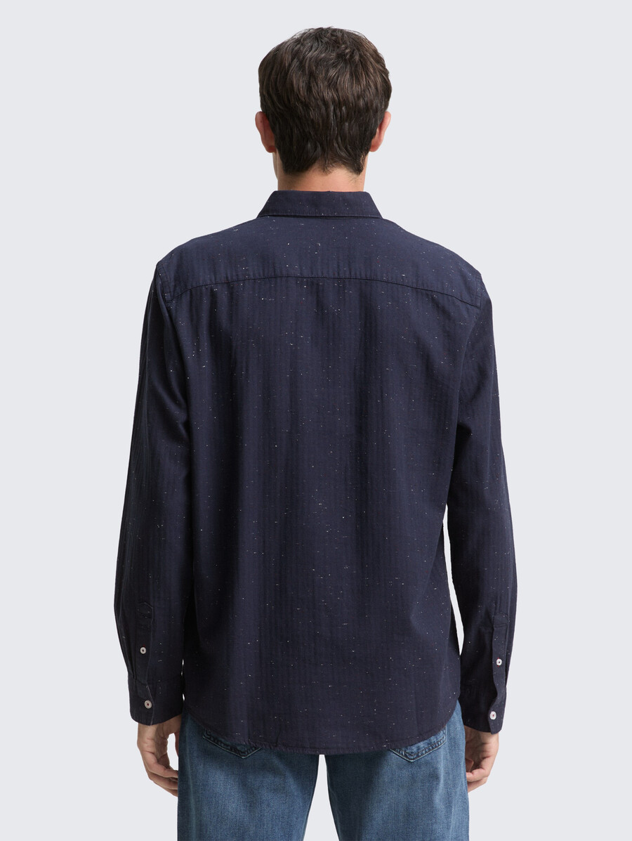 chemise coupe classique à laspect chiné