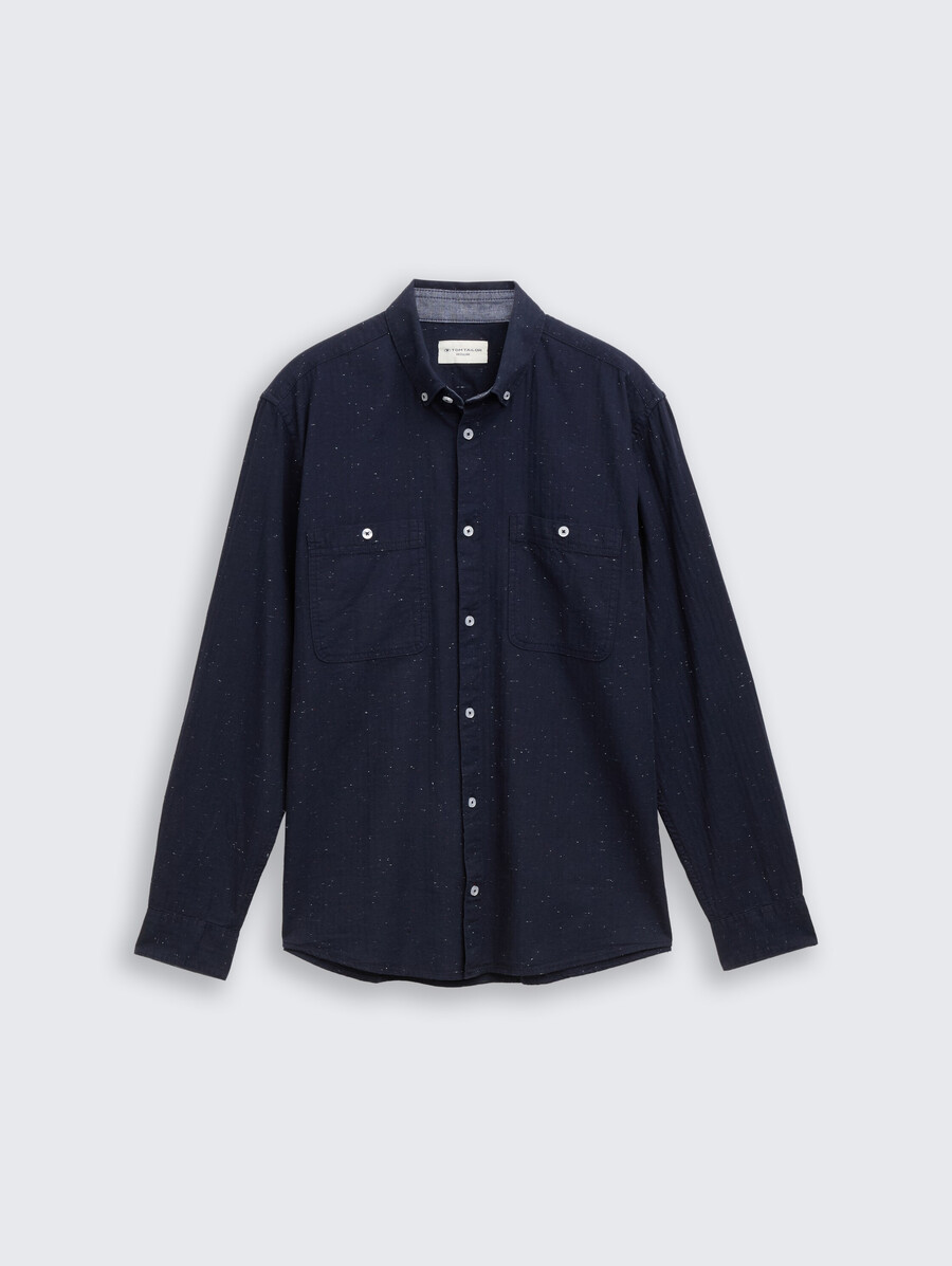 chemise coupe classique à laspect chiné