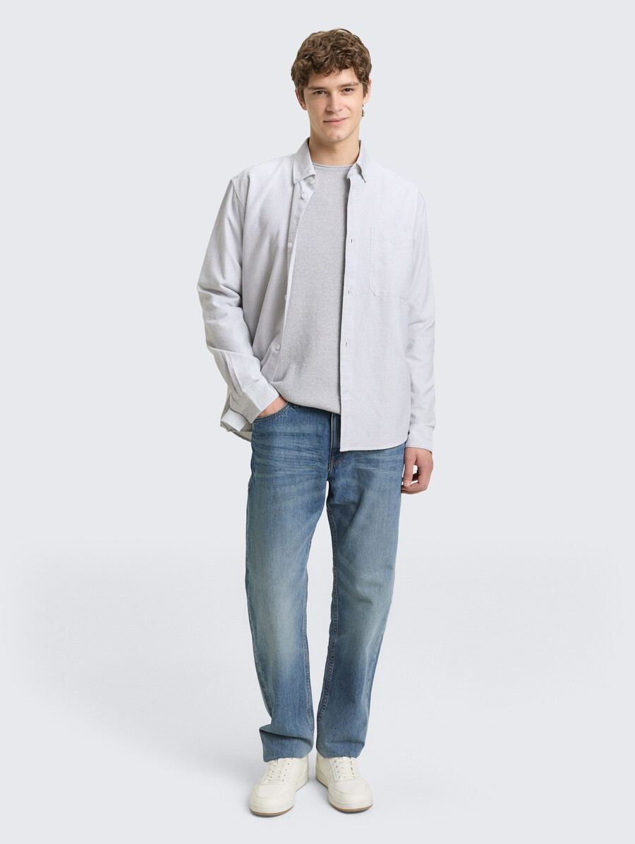 chemise en coton coupe décontractée